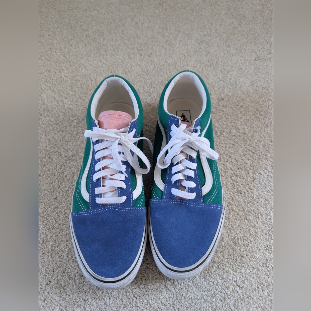 Vans Blue and Green Sneakers